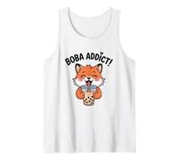 Cute Cartoon Fox, Boba Addict! Tank Top
