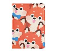 Cute Cartoon Fox Orange Passport Holder Travel Documents Organizer Protector Waterproof