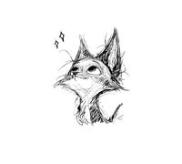 Cute Cartoon Fox Temporary Tattoo Stickers, Herbal Semi-permanent, Non-reflective, Long-lasting 2 Weeks, Fake Tattoos(1pcs)