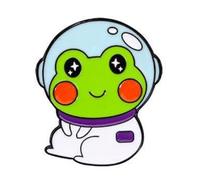 Cute Cartoon Frog Enamel Lapel Pin Set, Funny Witch Hat Heart Hand Wave Space Animal Brooch, Whimsical Statement Badge for Jackets Backpacks Hats, Unique Gift for Frog Lovers, Zinc, no gemstone