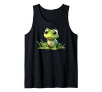 Cute Cartoon Frog Smiling Amphibian Animal Lover Tank Top
