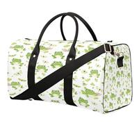 Cute Cartoon Frogs Travel Duffle Bag for Women Men Girls Boys Weekend Overnight Bags 22.7 L Tote Cabin Luggage Bag for Sports Gym Yoga