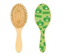 Cute Cartoon Frogs Wooden Hair Brush Wooden Paddle Hair Brush Wooden Hairbrush for Women Brush for Natural Hair