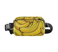 Cute Cartoon Fruit Banana Fashionable Fanny Pack Waist Bag for Women Men Teenagers Waterproof Cross Body Bag Belt Pack with Adjustable Strap for Travel Vacation Running, Cute cartoon fruit banana, One