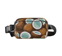 Cute Cartoon Fruit Coconut Fashion Crossbody Bag Waist Packs for Women Men Waterproof Sling Bag Travel Accessory with Adjustable Strap for Travel Vacation Running, Cute cartoon fruit coconut, One Size
