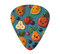 Cute cartoon fruit Guitar picks in thin, medium, and thick sizes, 12-piece set, suitable for electric guitar and various instruments