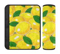 Cute Cartoon Fruit Lemon 2 Pack car seat Belt Pads Stop seat Belt Cutting into Neck for Backpack forro para cinturon de seguridad