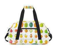 Cute Cartoon Fruits Duffel Bags for Women Men Kids Girls Boys Overnight Weekender Travel Bag 24L Sport Gym Duffel Bag Practice Tote Carry Bag