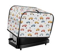 Cute Cartoon Funny Car Toaster Cover 2 Slice Dust Cover for Bread Machine,Small Kitchen Appliance