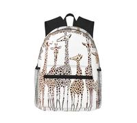 Cute Cartoon Funny Giraffe Stylish Travel Backpack Lightweight Laptop Backpack With Water Protection For College Business Work Black, One Size, Black, Rozmiar uniwersalny