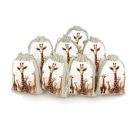 Cute Cartoon Funny Giraffes 8 PCS Muslin Bags with Drawstring Sachet Bags Empty Small Cotton Drawstring Bag Muslin Reusable & Washable Cotton Bag for Herb Spice Candy Soap Jewelry Wedding Gift Pouches