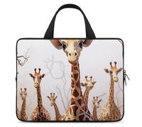 Cute Cartoon Funny Giraffes Laptop Bag Durable Laptop Sleeve Water-Resistant Notebook Bag for Computer Or Tablet