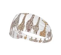 Cute Cartoon Funny Giraffes Printing Double-Sided,Unisex Elastic Sports Headband,Ideal As A Gift For Sports-Loving Friends,Family