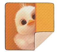 Cute Cartoon Furry Duckling Peekaboo Soft Thick Baby Playmat for Floor Non-Toxic Tummy Time Mat for Baby Kids Toddlers Infants, 50'' x 50''