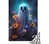 Cute Cartoon Ghost Jigsaw Puzzles for Adult 1000 Pieces Difficult Puzzles Adult Jigsaw Puzzle Home Decoration Art Paper Adult Puzzle 38x26cm/1000pcs