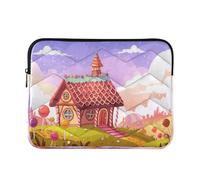 Cute Cartoon Gingerbread House Laptop Cover Case, Quilted 15.6-inch Laptop Bag for Women