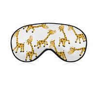 Cute Cartoon Giraffe Animal Pattern Sleep Mask Eye Eyepatch Eyeshade with Elastic Strap Cover Sleeping for Men Women Kids