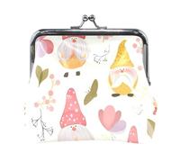 Cute Cartoon Gnome Dwarf Women's Leather Coin Purse Convenient Mini Cosmetic Case for Men Women Travel