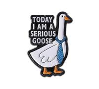 Cute Cartoon Goose Brooch Funny Silly Goose Enamel Lapel Pin Humor Lapel Badges Bags Jackets Hats Accessories for Women Men, S, Zinc, no gemstone