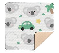 Cute Cartoon Grey Koala Large Stylish Baby Care Play mat for Floor Portable Foldable Infant Play Activity Mat for Babies Infants Toddlers, 50'' x 50''tapete de gimnasio para