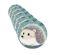 Cute Cartoon Hedgehog Car Air Fresheners 6 Pcs Funny Hanging Car Air Fresheners Cute Long Lasting Scented Mirror Hanging Decoration Ornaments Gift Auto Interior Decor For Men Women Round Shape