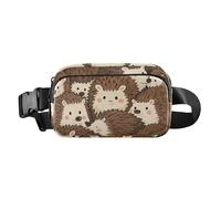 Cute Cartoon Hedgehog Cute Waist Bag Fanny Pack for Women Men Large Capacity Crossbody Passport Bag with Adjustable Strap for Travel Shopping Running, Cute cartoon hedgehog, One Size