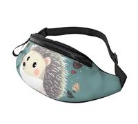 Cute Cartoon Hedgehog Fanny Pack Waist Bag For Men Women, Lightweight Adjustable Belt Bag Fashion Hip Bum Bag For Travel Hiking Running