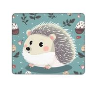 Cute cartoon hedgehog Mouse Pad with Stitched Edge, Comfortable Mouse Pads with Non-Slip Rubber Base Gaming Mouse Mat Washable Mousepads Computers Laptop Desk Accessories for Office 7.9 x 9.5 in