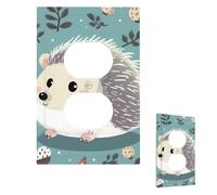 Cute Cartoon Hedgehog Wall Plate Cover Modern Decorative 1 Gang Light Switch Cover Unbreakable Receptacle Outlet Covers For Living Room Bedroom Home Decor Duplex