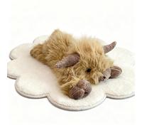 Cute Cartoon Highland Cow Cuddly Toy, Highland Cow Stuffed Animal Plush Toy, Washable & Durable, Ultra-Soft Plush Material, Realistic Scottish Cows, for Kids & Adults (14in)