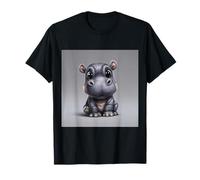 Cute Cartoon Hippo Chibi Style Cute Baby Hippo T-Shirt