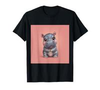 Cute Cartoon Hippo Chibi Style Cute Baby Hippo T-Shirt