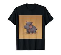 Cute Cartoon Hippo Chibi Style Cute Baby Hippo T-Shirt