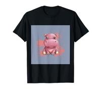 Cute Cartoon Hippo Chibi Style Cute Baby Hippo T-Shirt