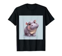 Cute Cartoon Hippo Chibi Style Cute Baby Hippo T-Shirt