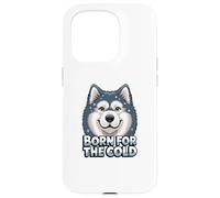 Cute Cartoon Husky: Born For The Cold Case for iPhone 15 Pro