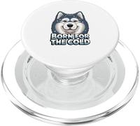 Cute Cartoon Husky: Born For The Cold PopSockets PopGrip for MagSafe