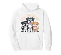 Cute Cartoon Husky Lab Cross Mix Breed Dog Team Huskador Pullover Hoodie