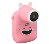 Cute Cartoon Instant Print Camera for Kids, 2.4 Inch HD Screen, 16MP Dual Lens Camera, 1080P Video Kids Camera with Paper Rolls Lanyard, Birthday Gifts for Girls Boys