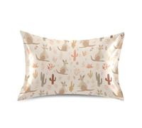 Cute Cartoon Kangaroos Kids Pillowcase Silky Satin Pillow Case Envelope Closure Pillowcases for Boys Girls Bedroom 20x30in 1 Pc
