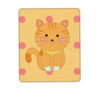 Cute Cartoon Kitten Anti-wear Stitching, Textured Waterproof Computer Mouse pad with Anti-Slip Rubber Base, Suitable for laptops, Office and Home Gaming Mouse Pads. 10 x 12 inch