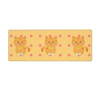 Cute Cartoon Kitten Mouse Pad 11.8x31.5 in. Non-Slip Base for RGB Keyboard, Mouse and Laptop, Suitable for Gaming and Office.