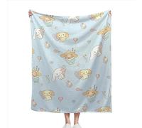 Cute Cartoon Kitten Ultra Soft Flannel Throw Blanket - Kawaii Bedding Decor for Couch (50" × 40", Color-1)