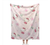 Cute Cartoon Kitten Ultra Soft Flannel Throw Blanket - Kawaii Bedding Decor Towel for Couch (50" × 40", Color-5)
