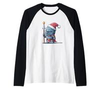 Cute Cartoon Knight Costume for Christmas Knights Raglan Baseball Tee