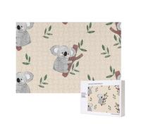 Cute Cartoon Koala Bears Pattern,300 Pieces Wooden Jigsaw Family Game Jigsaw Puzzles for Adults Teens Home Decor