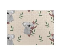 Cute Cartoon Koala Bears Pattern,500 Pieces Puzzles for Adults-Wooden Jigsaw Puzzle for Adults Elderly