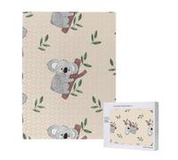 Cute Cartoon Koala Bears Pattern,500 Pieces Wooden Jigsaw Family Game Jigsaw Puzzles for Adults Teens
