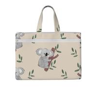 Cute Cartoon Koala Bears Pattern,Canvas Document Bag Zipper File Tote Bag Handbag Briefcase for School Office