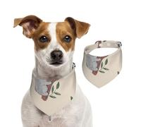 Cute Cartoon Koala Bears Pattern,Dog Bandanas Cotton Pet Scarf Adjustable Bibs for Pet,M